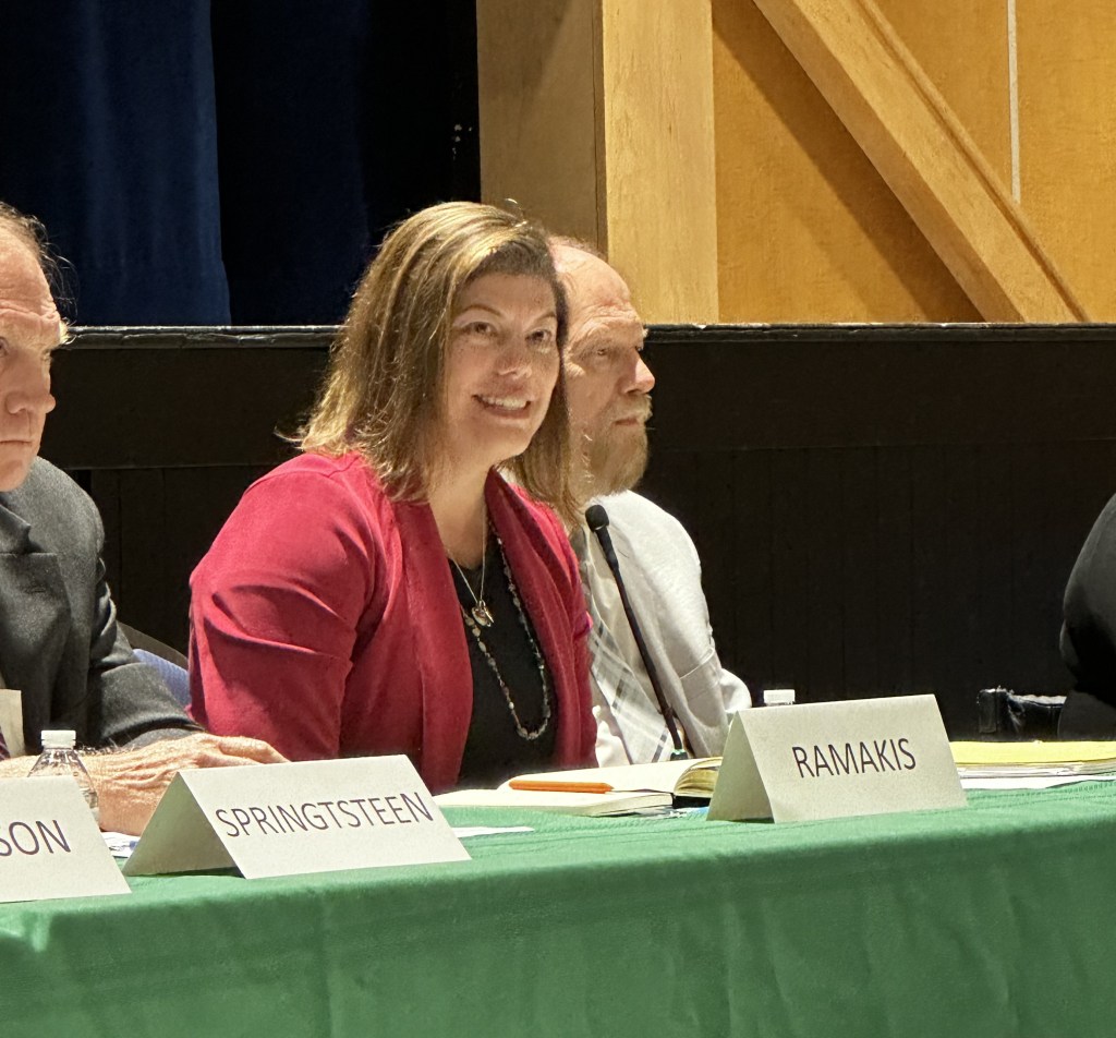 Jessica Ramakis at a October 13, 2023 candidate forum hosted by NEVCA.